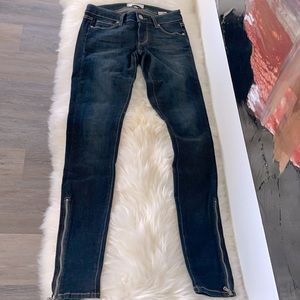 Paige Denim Skinny Jeans with Zip Cuffs Size 24